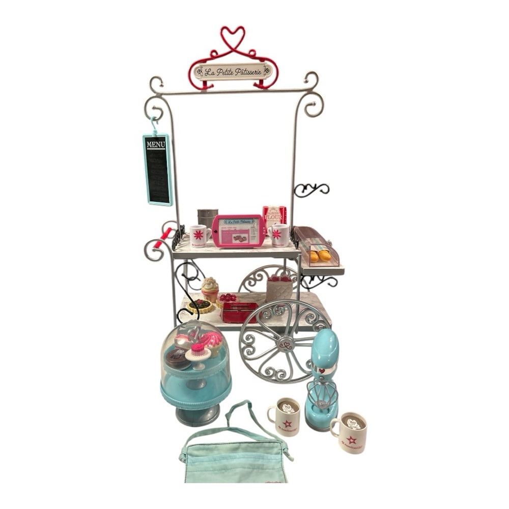 American Girl Bakery Cart with Blue and Pink Accents